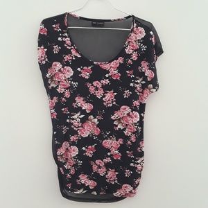 Floral Sheer Back shirt
